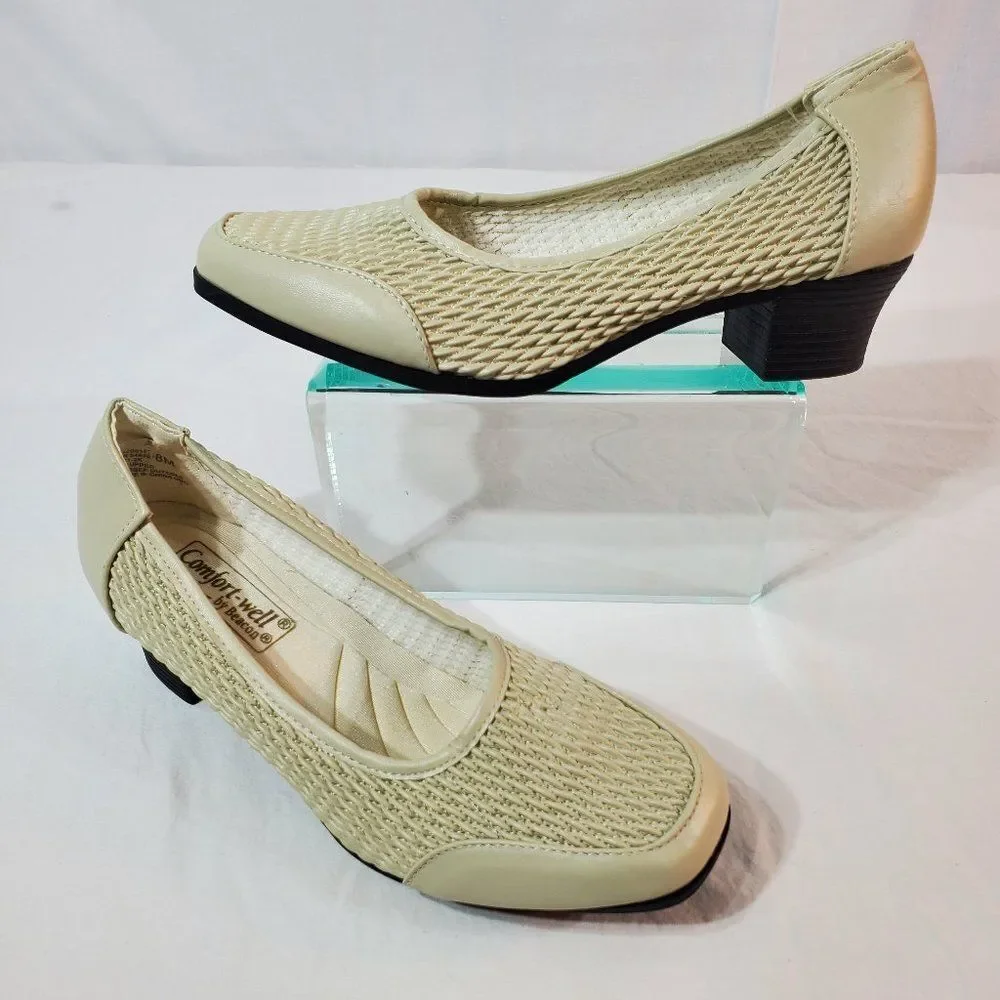 Comfort Well by Beacon Cream Pumps 8 M Womens